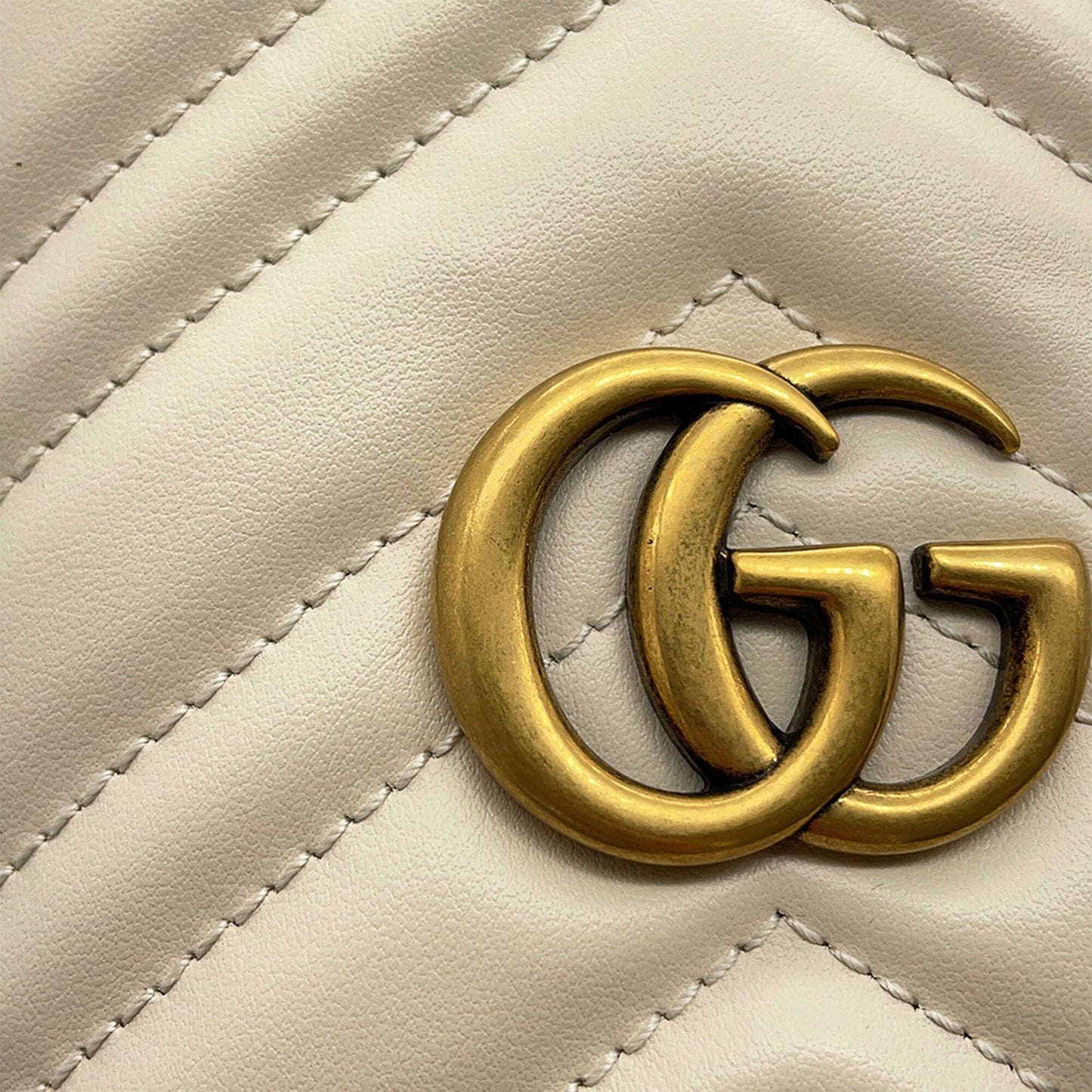 Gucci Small GG Marmont Matelasse Calfskin Bucket Bag