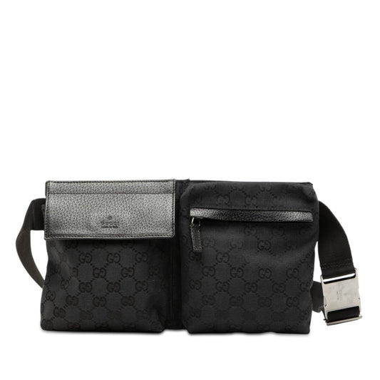 Gucci GG Canvas Double Pocket Belt Bag