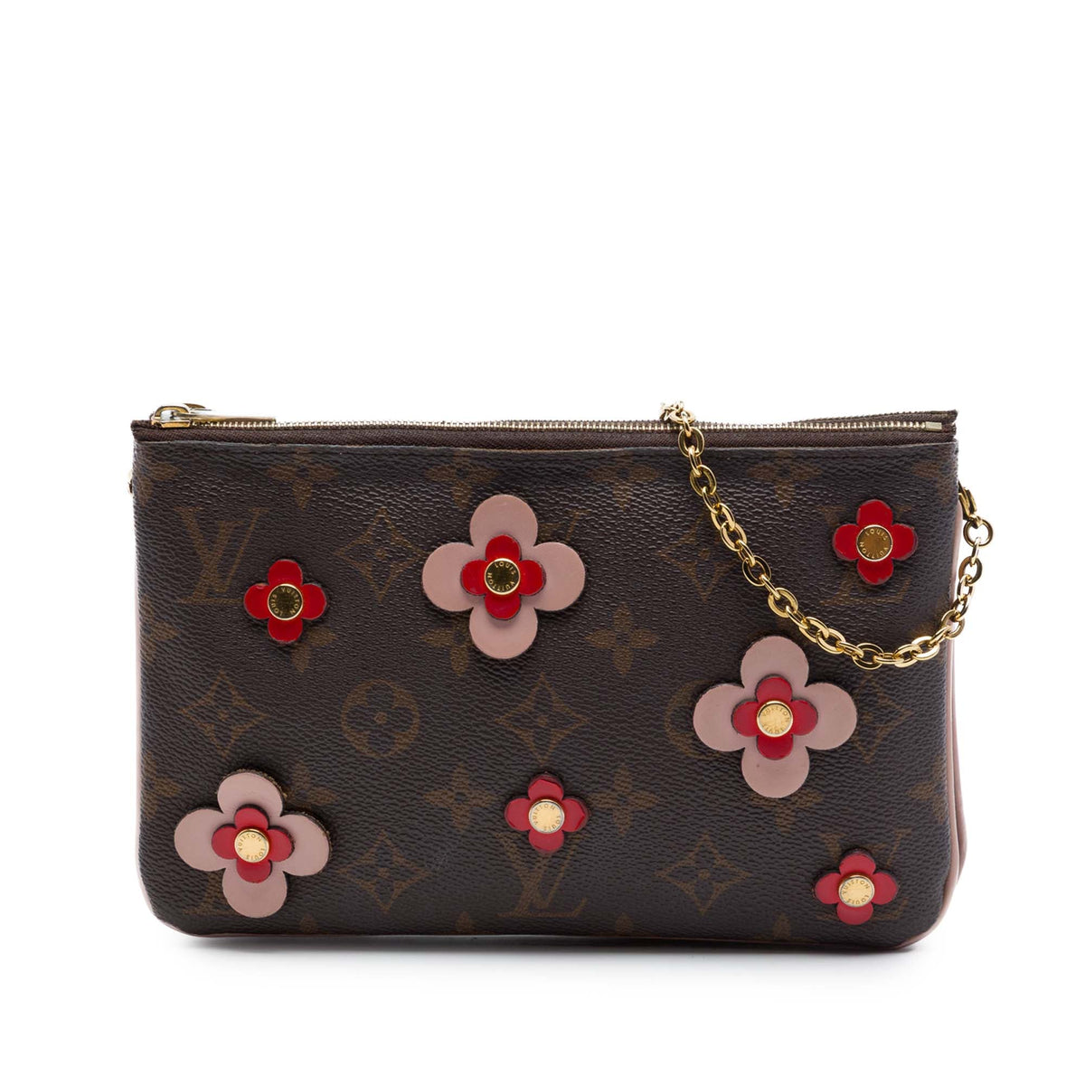 Louis Vuitton Monogram Blooming Flowers Double Zip Pochette