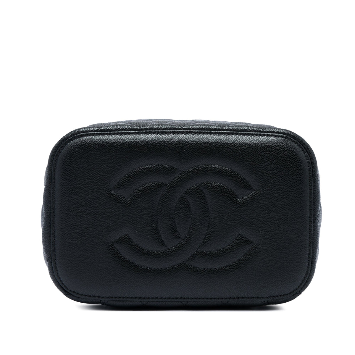 Chanel Medium CC Quilted  Caviar Vanity Case