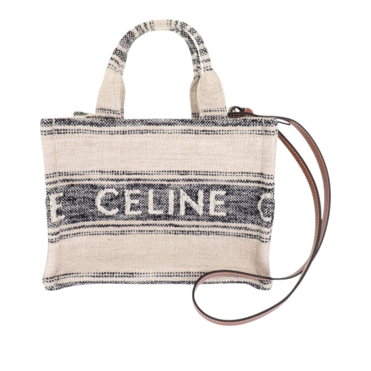 Celine Small Canvas Cabas Thais Satchel