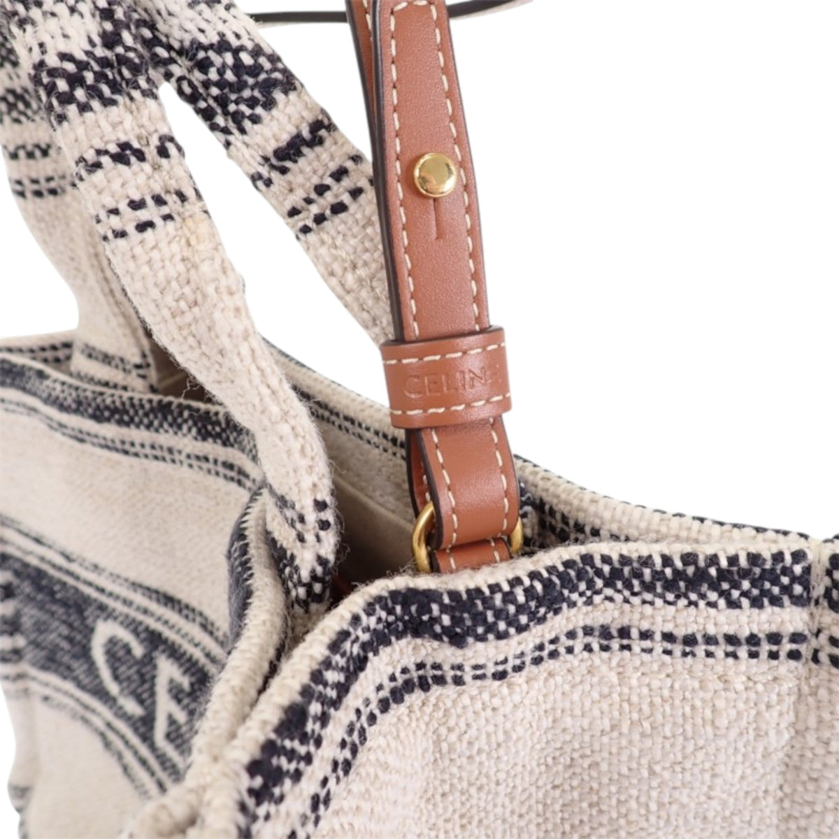 Celine Small Canvas Cabas Thais Satchel