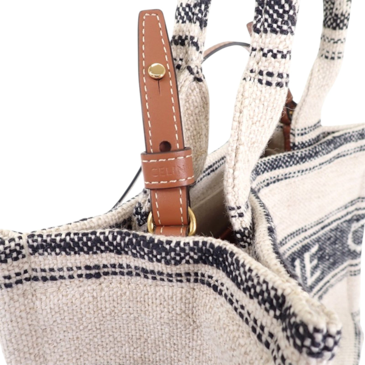 Celine Small Canvas Cabas Thais Satchel