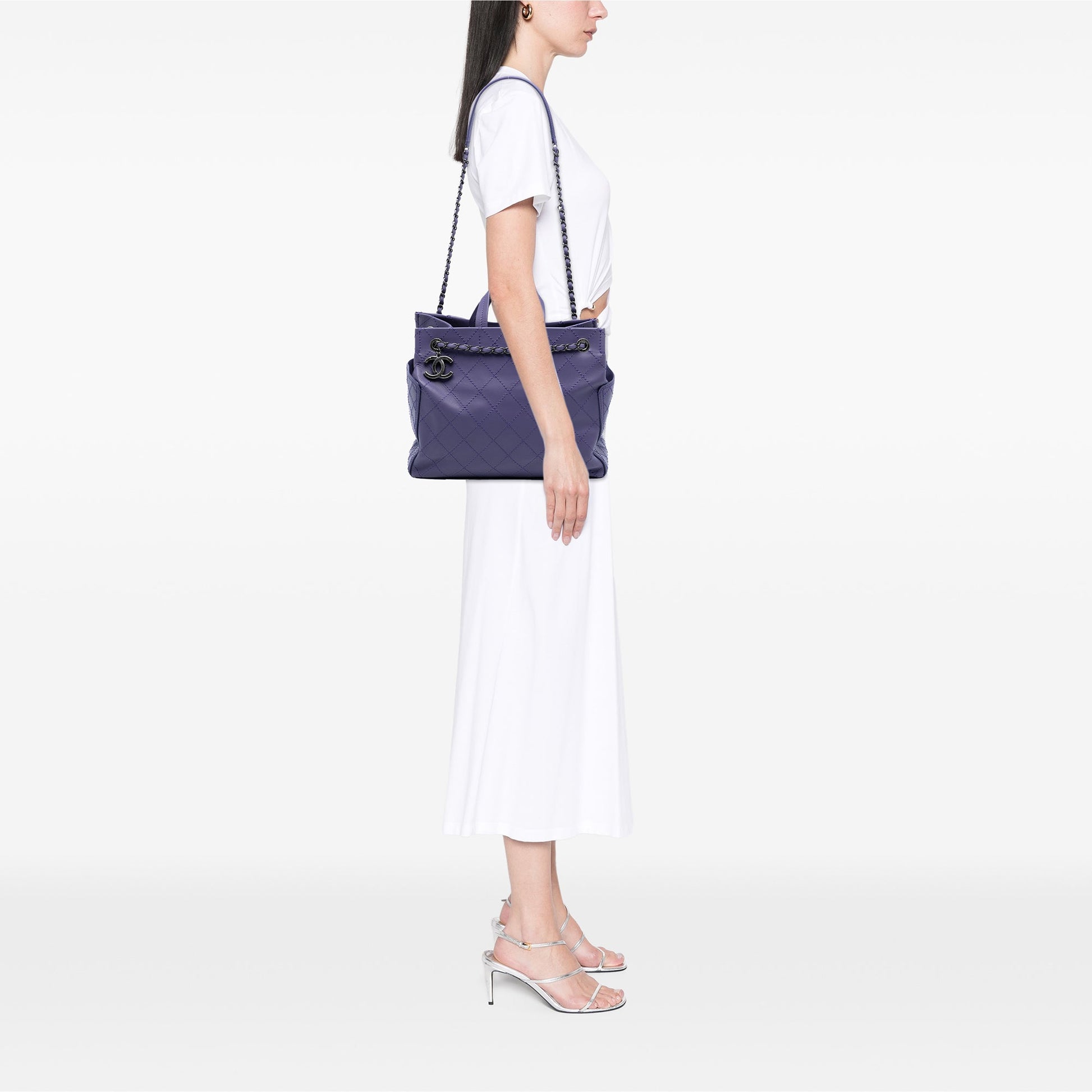 Chanel Medium CC Quilted Calfskin Pocket Tote