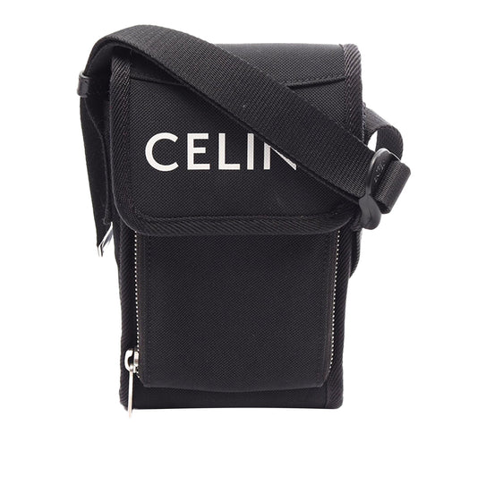Celine Canvas Phone Pouch Flap Crossbody