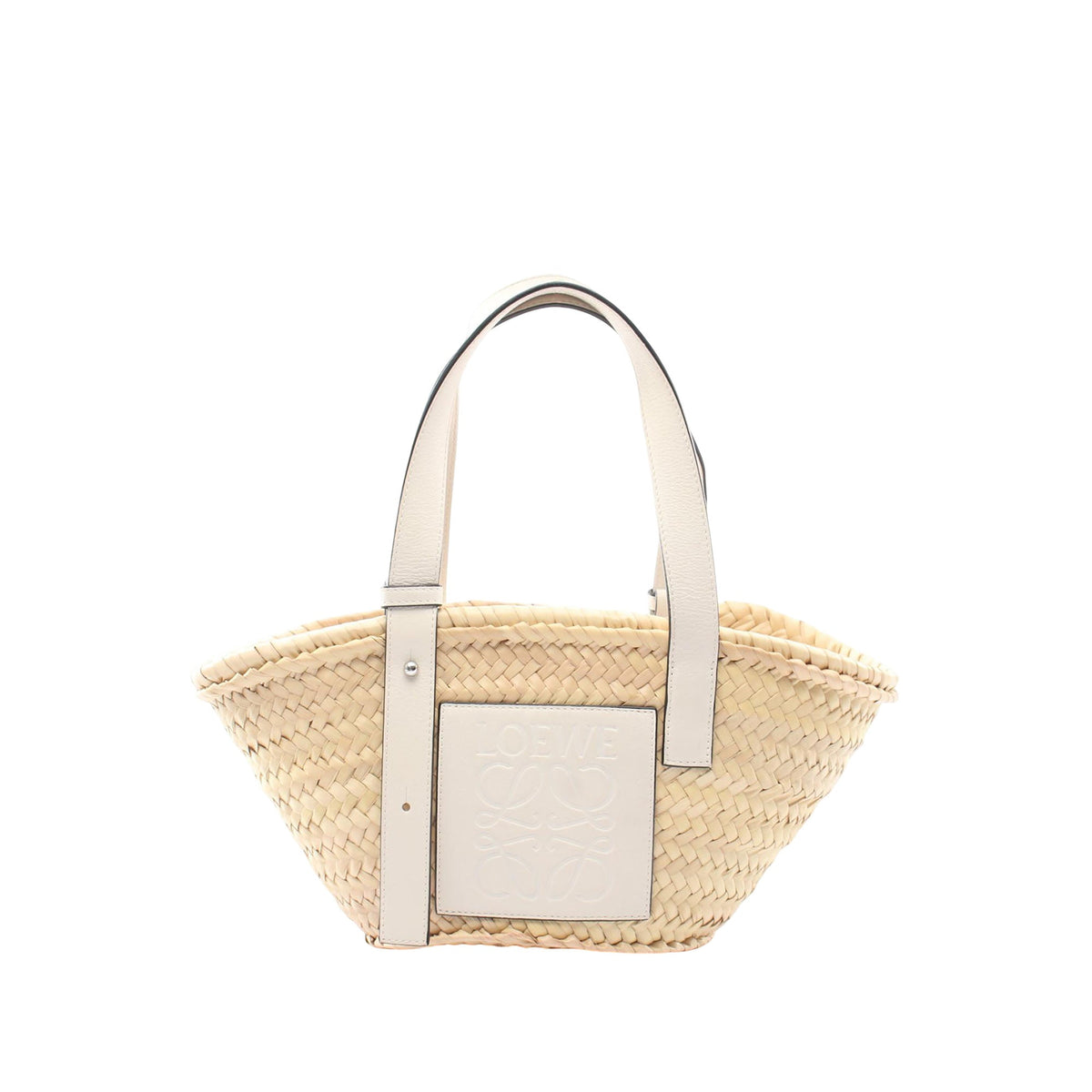 LOEWE Small Raffia Anagram Basket Tote