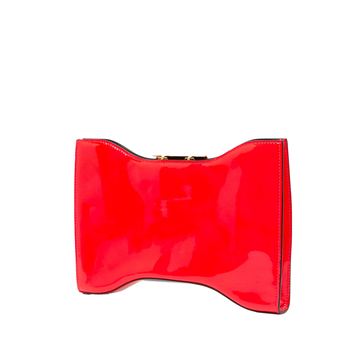 Alexander McQueen Patent Squeeze It Clutch — Pink