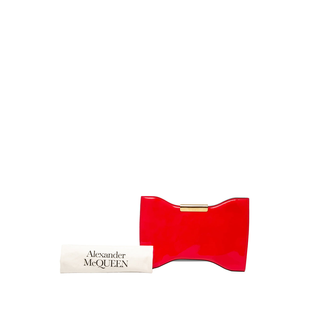 Alexander McQueen Patent Squeeze It Clutch — Pink