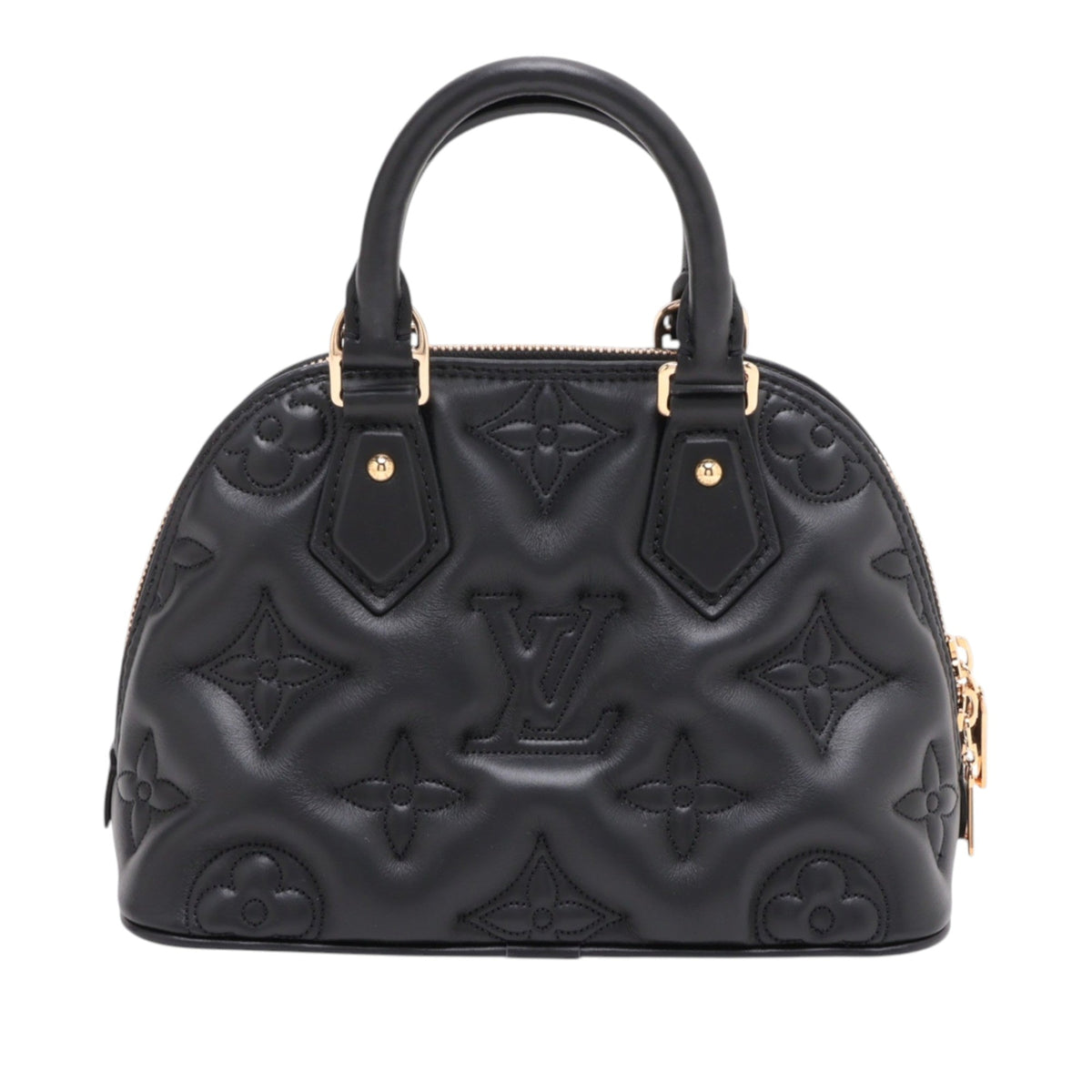 Louis Vuitton Monogram Calfskin Bubblegram Alma BB — Black