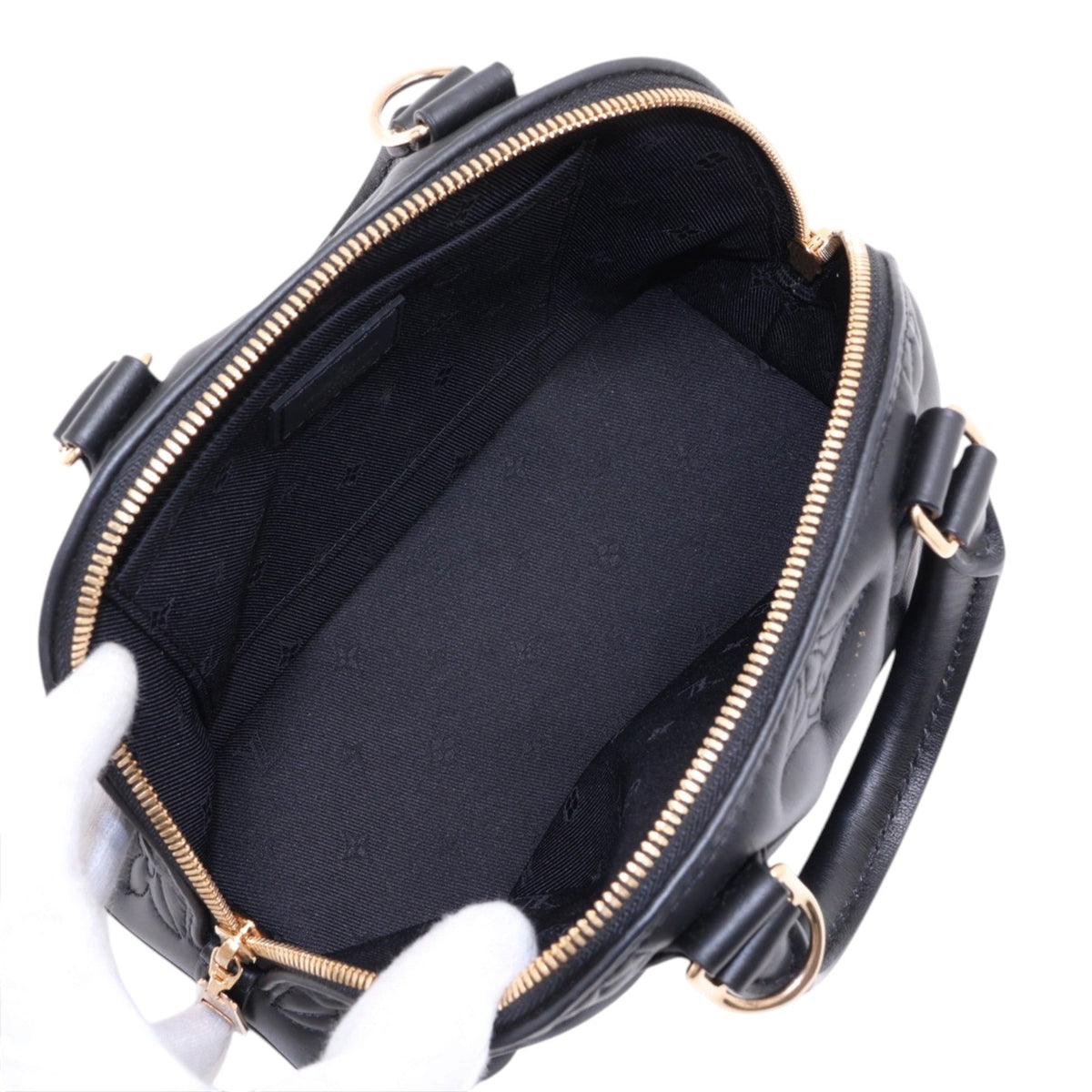 Louis Vuitton Monogram Calfskin Bubblegram Alma BB — Black
