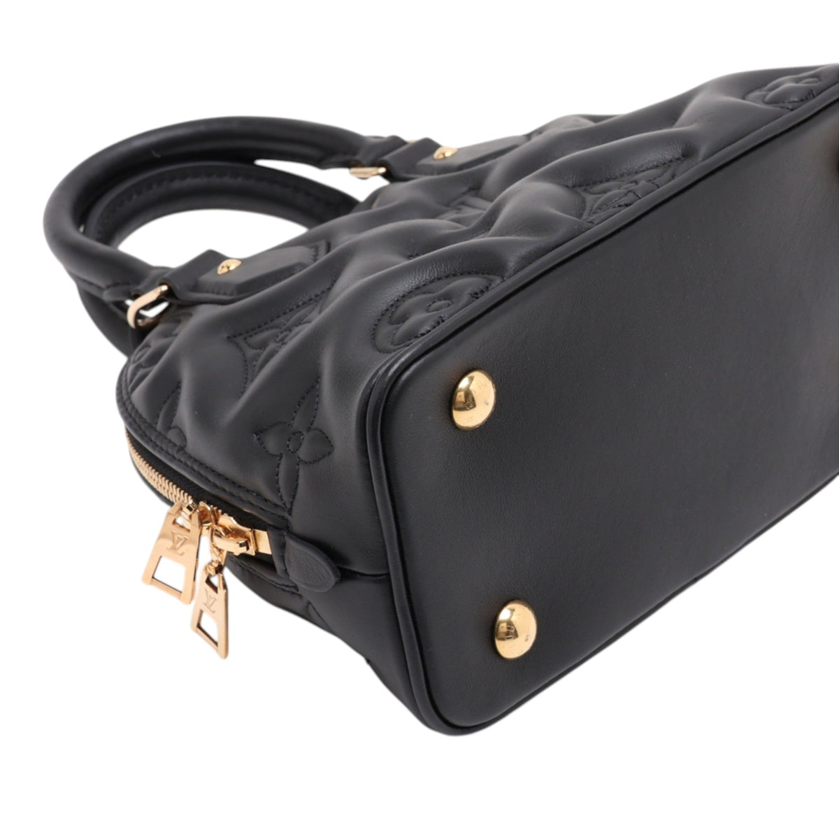Louis Vuitton Monogram Calfskin Bubblegram Alma BB — Black