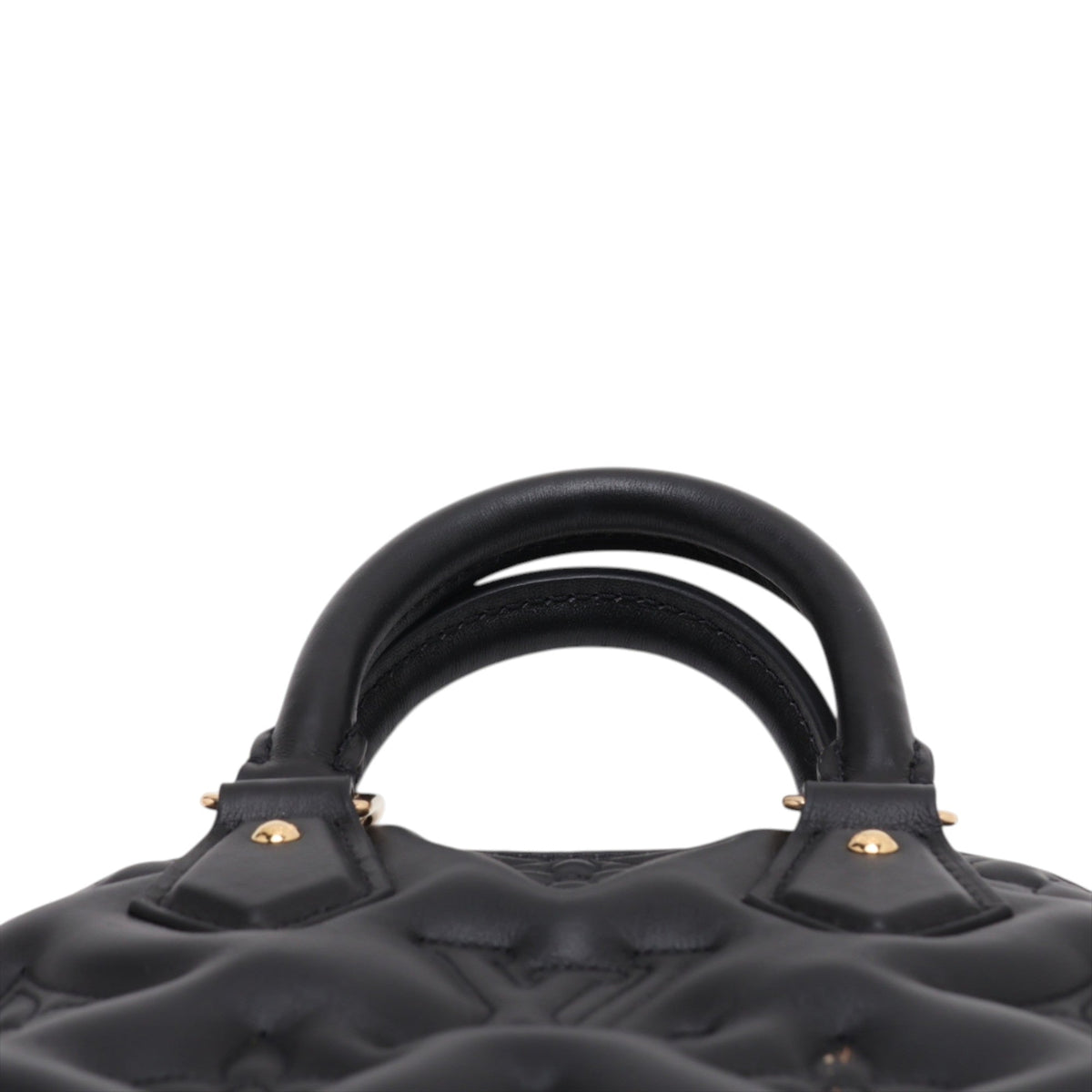 Louis Vuitton Monogram Calfskin Bubblegram Alma BB — Black