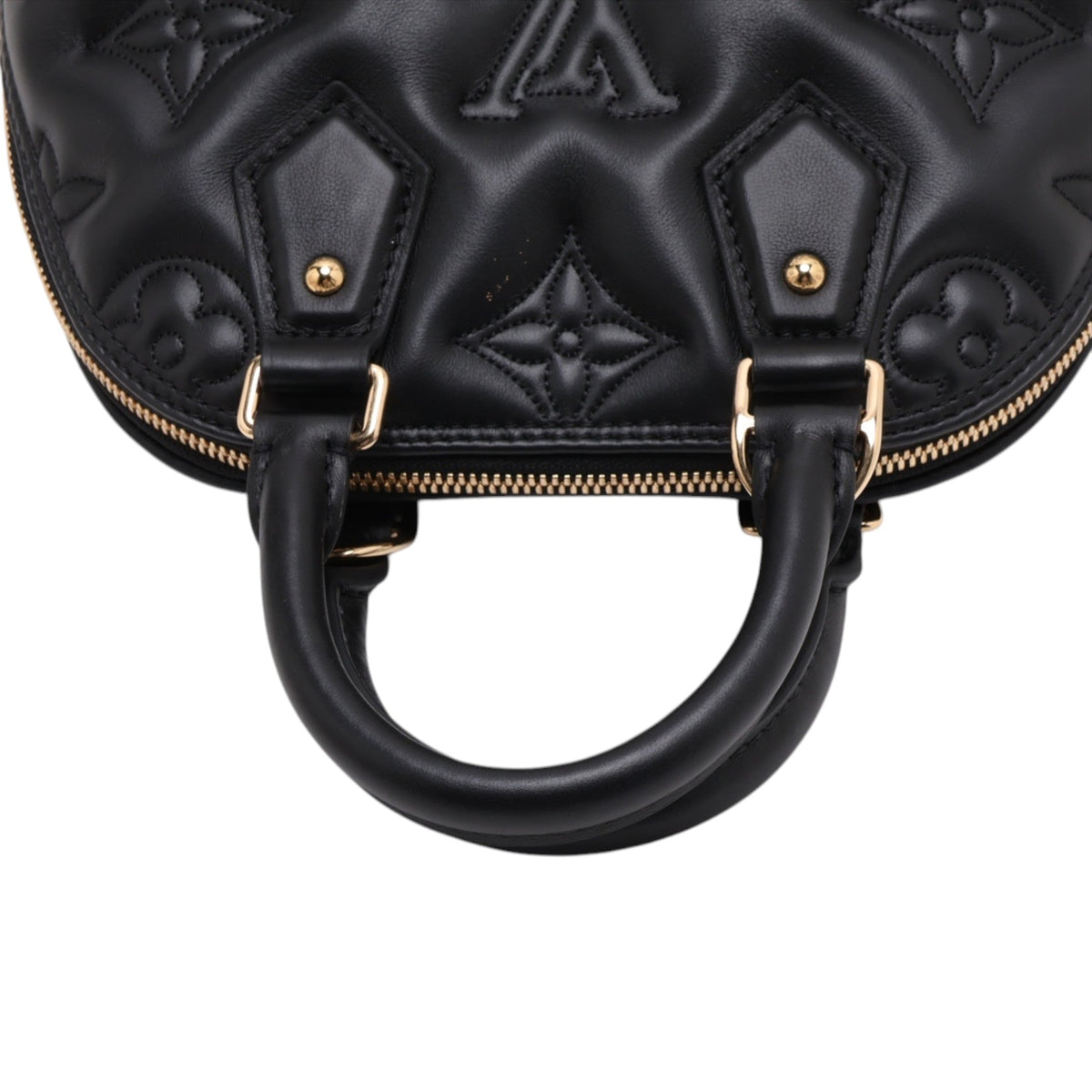 Louis Vuitton Monogram Calfskin Bubblegram Alma BB — Black