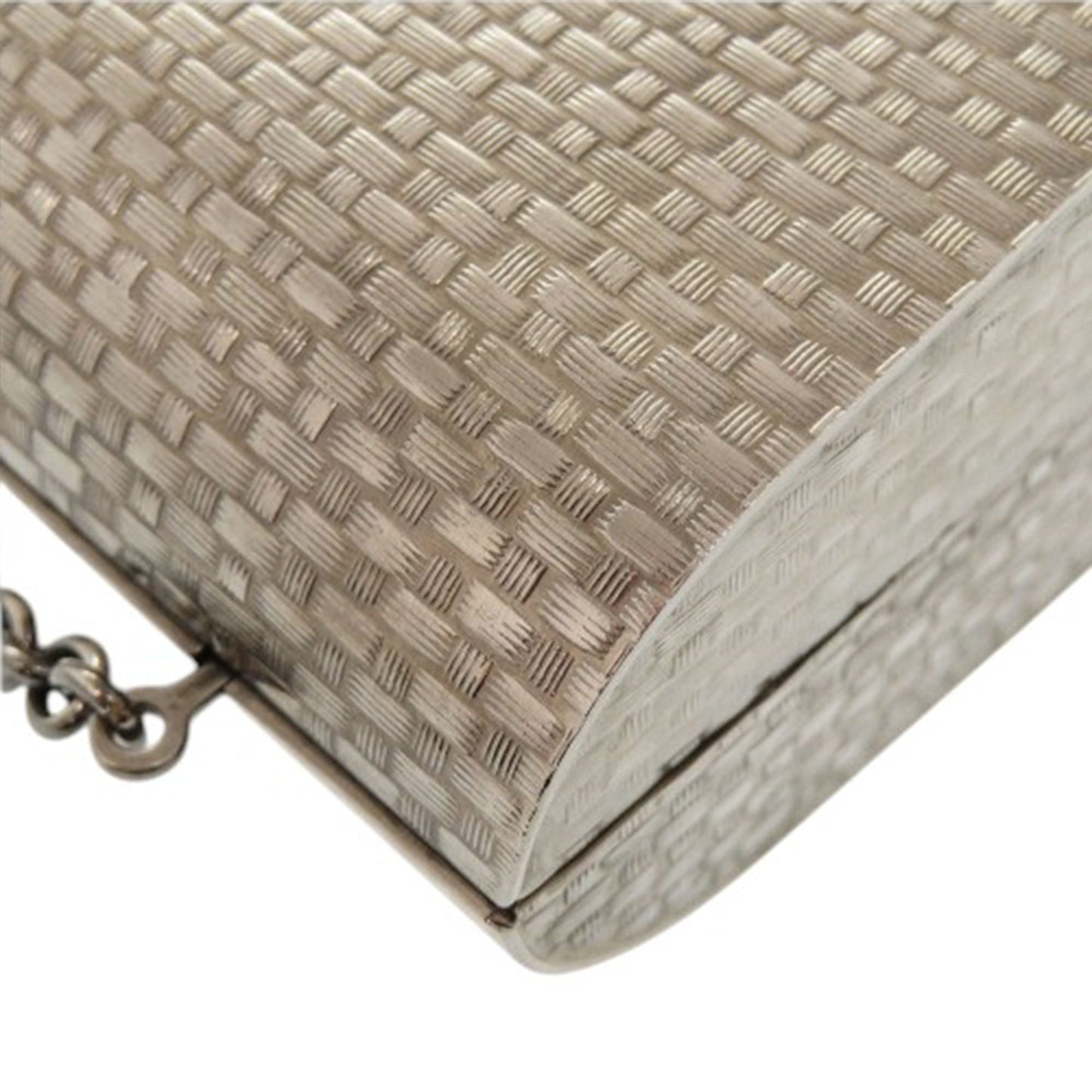 Gucci Brass Crystal Web Buckle Chain Shoulder Bag
