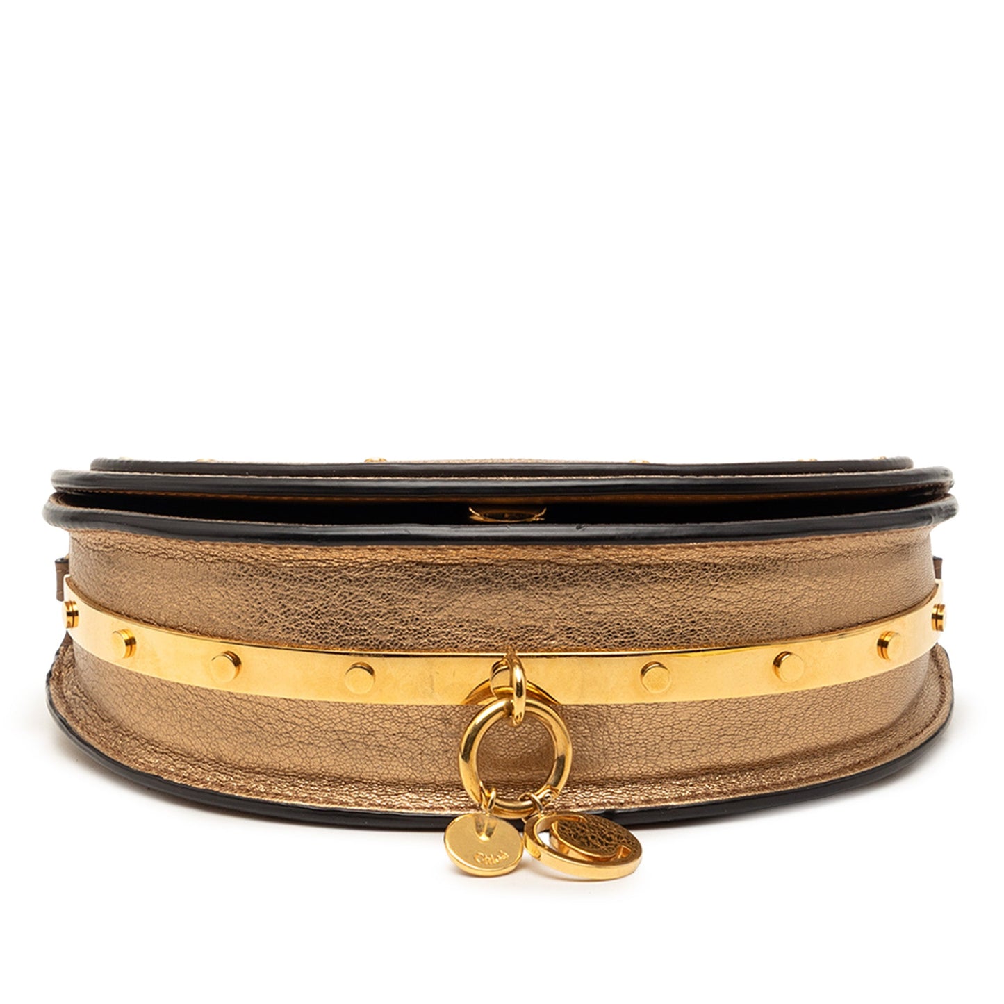 Chloé Metallic Leather Nile Bracelet Minaudiere Bag