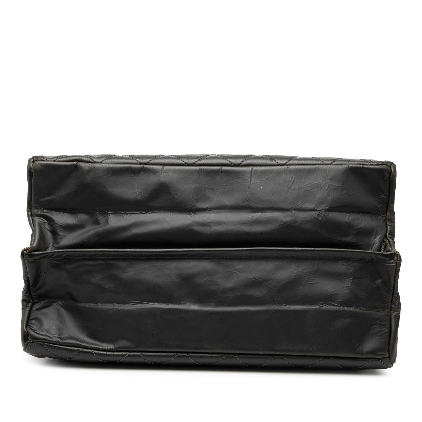 Chanel CC Crinkled Calfskin Chain Shopping Tote