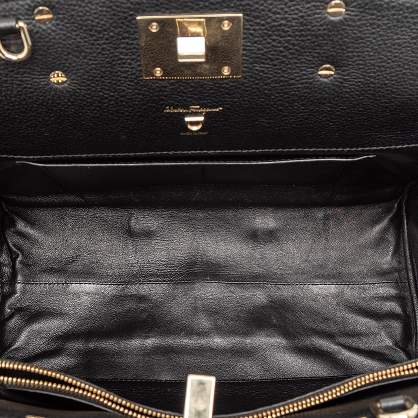 Ferragamo Leather Studio Satchel