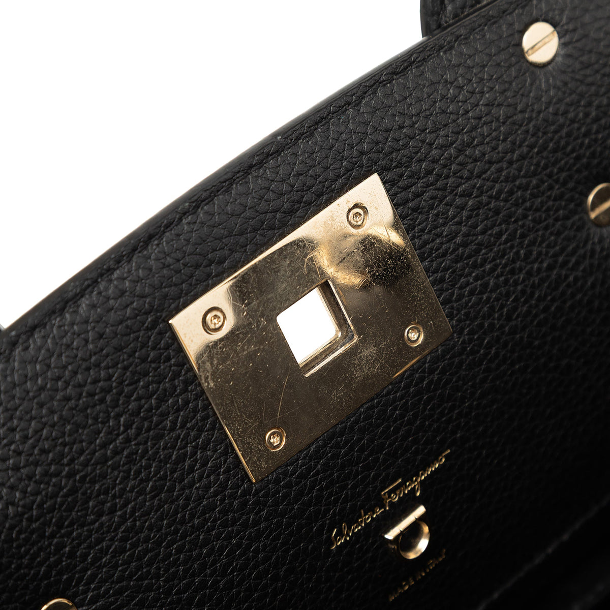 Ferragamo Leather Studio Satchel