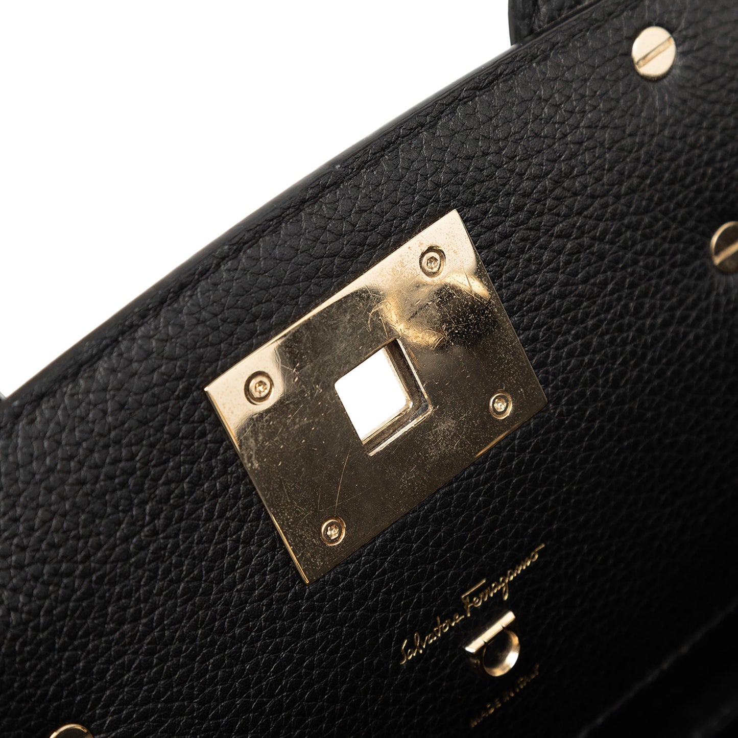 Ferragamo Leather Studio Satchel