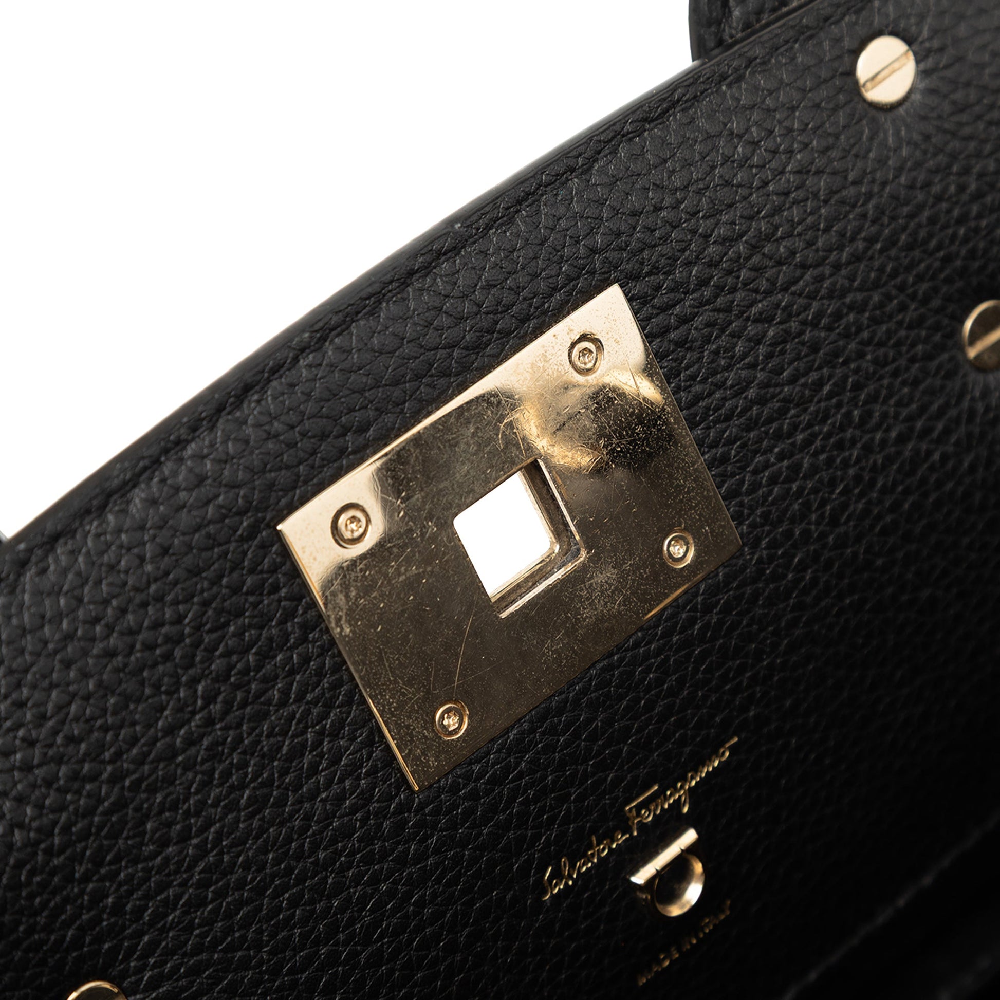Ferragamo Leather Studio Satchel