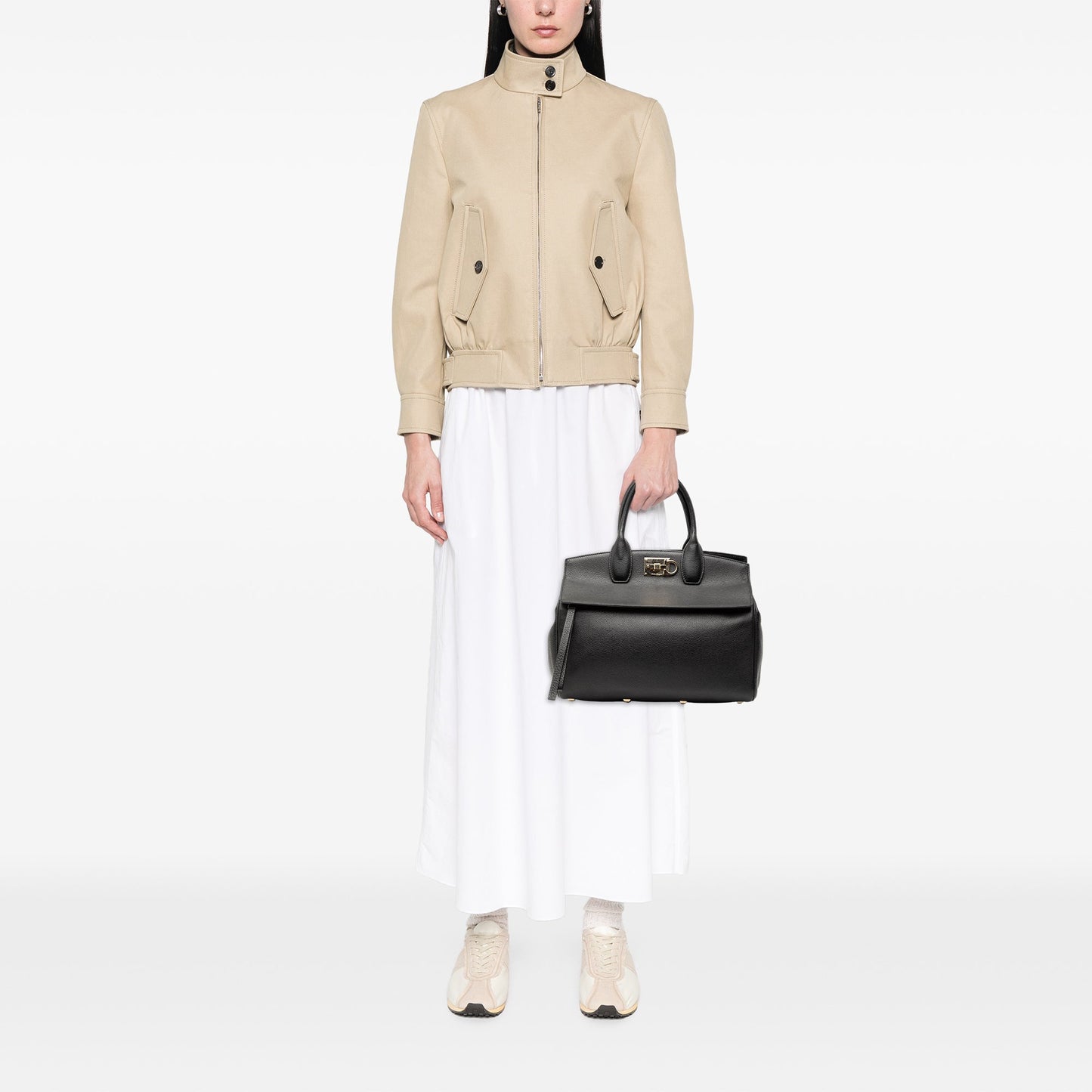 Ferragamo Leather Studio Satchel