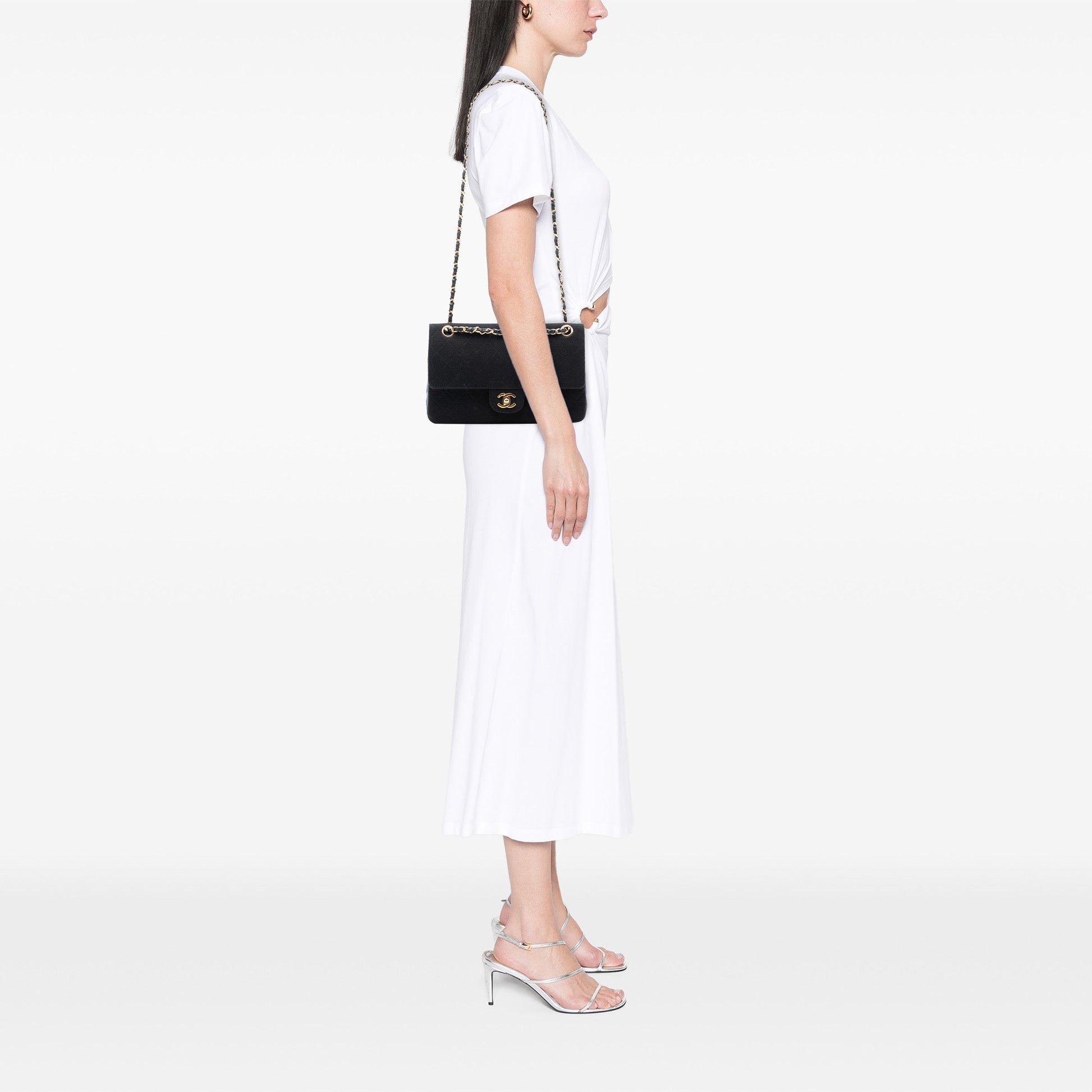 Chanel Medium Classic Jersey Double Flap