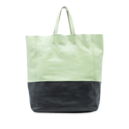 Celine Bicolor Leather Vertical Cabas Tote