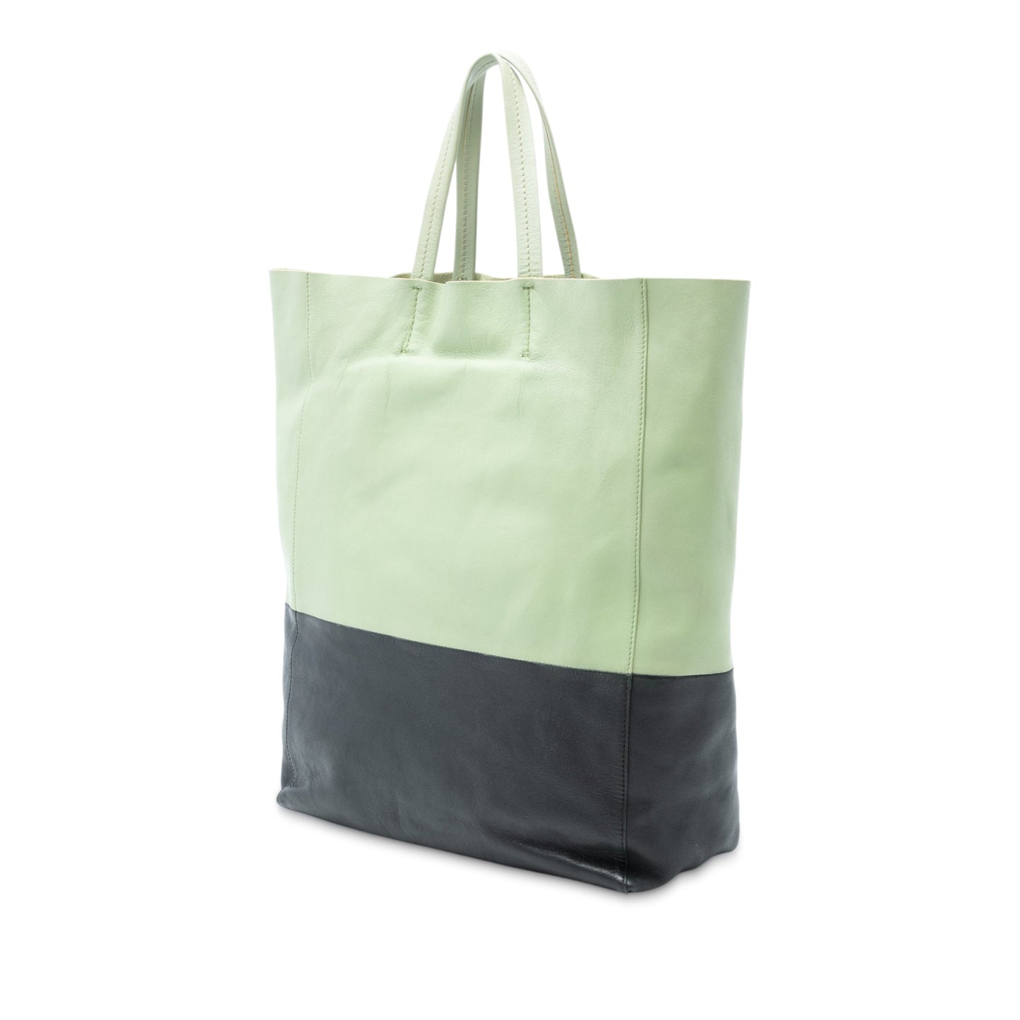 Celine Bicolor Leather Vertical Cabas Tote