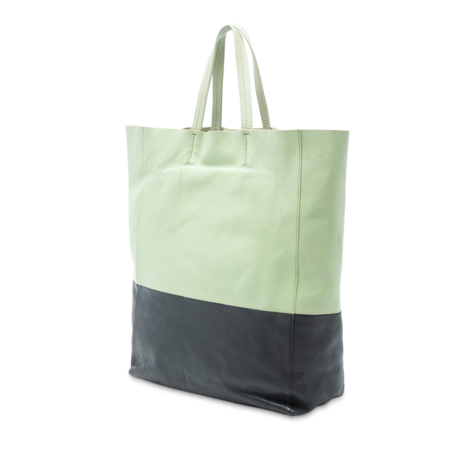 Celine Bicolor Leather Vertical Cabas Tote