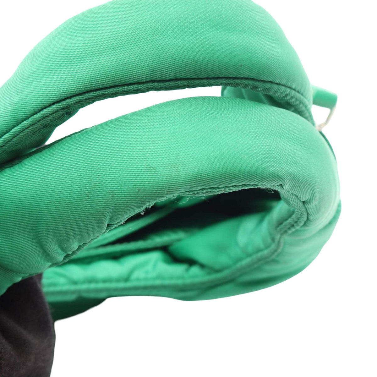 Prada Small Soft Padded Nappa Double Handled Bag — Green