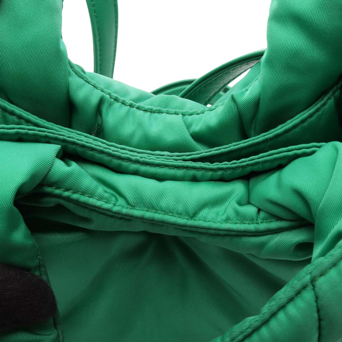 Prada Small Soft Padded Nappa Double Handled Bag — Green
