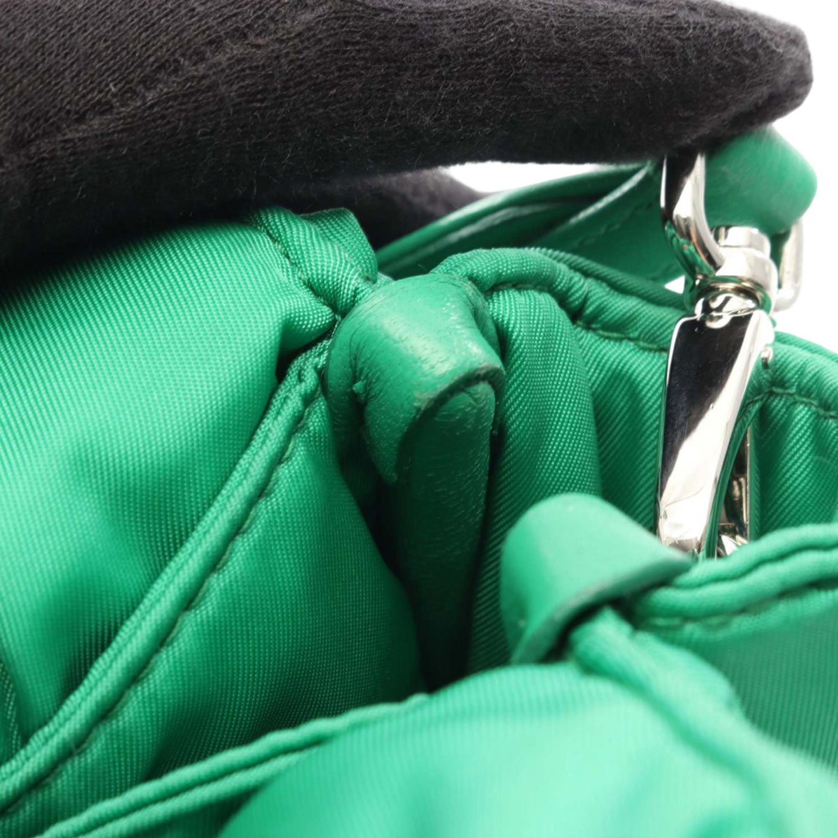 Prada Small Soft Padded Nappa Double Handled Bag — Green