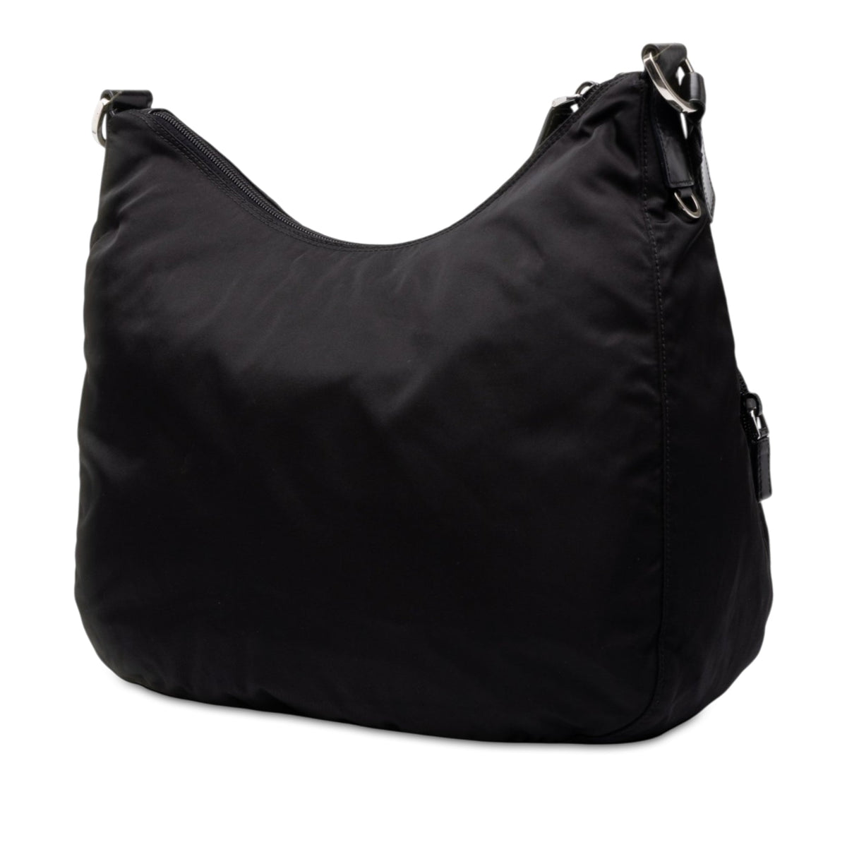 Prada Tessuto Triple Pocket Zip Top Crossbody — Black