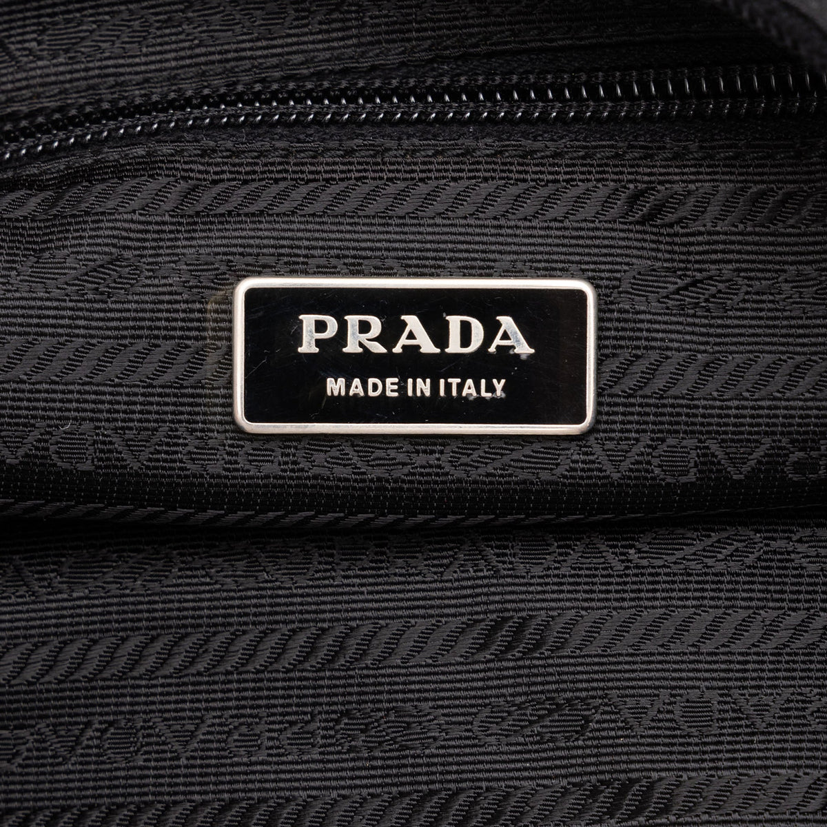 Prada Tessuto Triple Pocket Zip Top Crossbody — Black