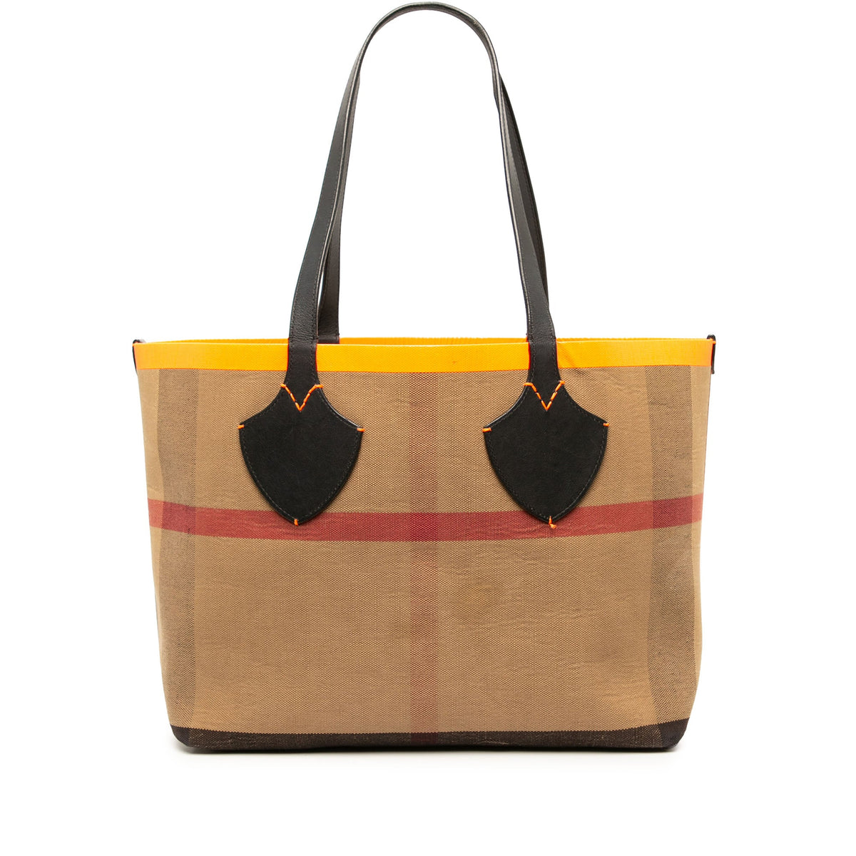 Burberry Mega Check Canvas The Giant Reversible Tote — Beige
