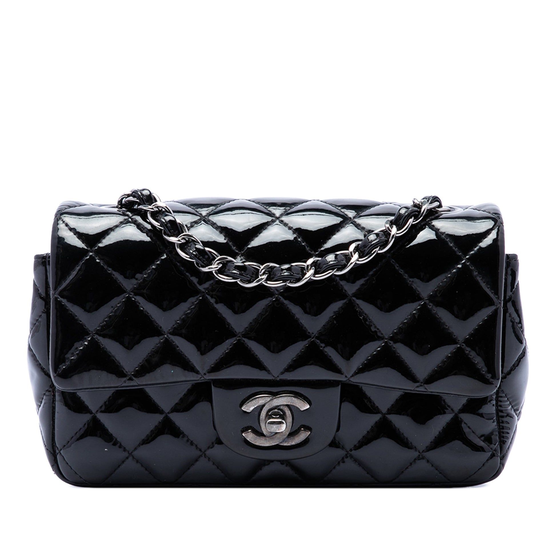 Chanel Mini Rectangular Classic Patent Single Flap
