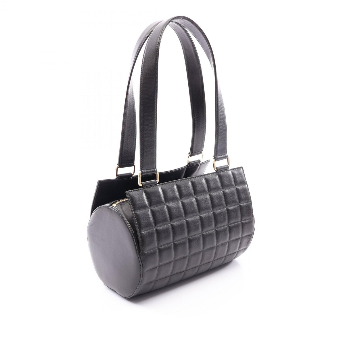 Chanel Chocolate Bar Lambskin Shoulder Bag — Black