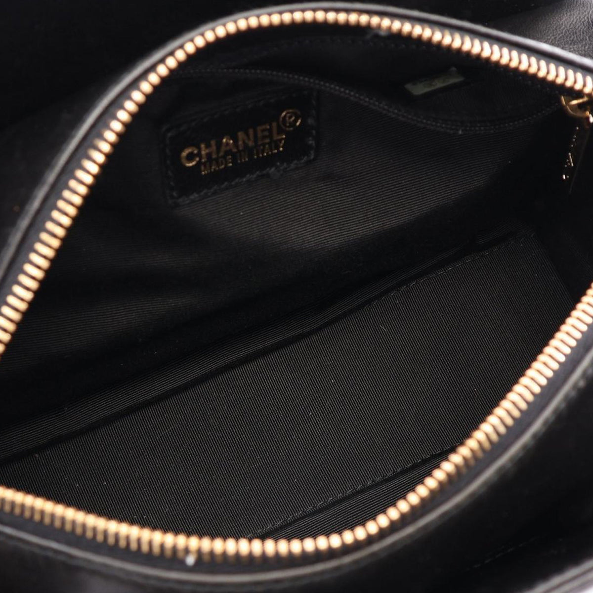 Chanel Chocolate Bar Lambskin Shoulder Bag — Black