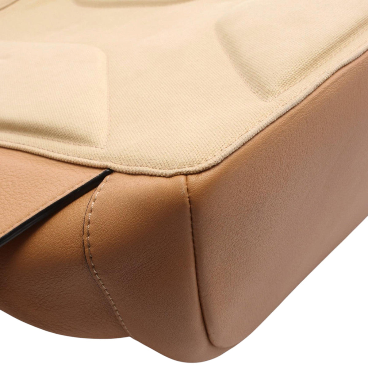 LOEWE Canvas and Leather Backpack — Beige
