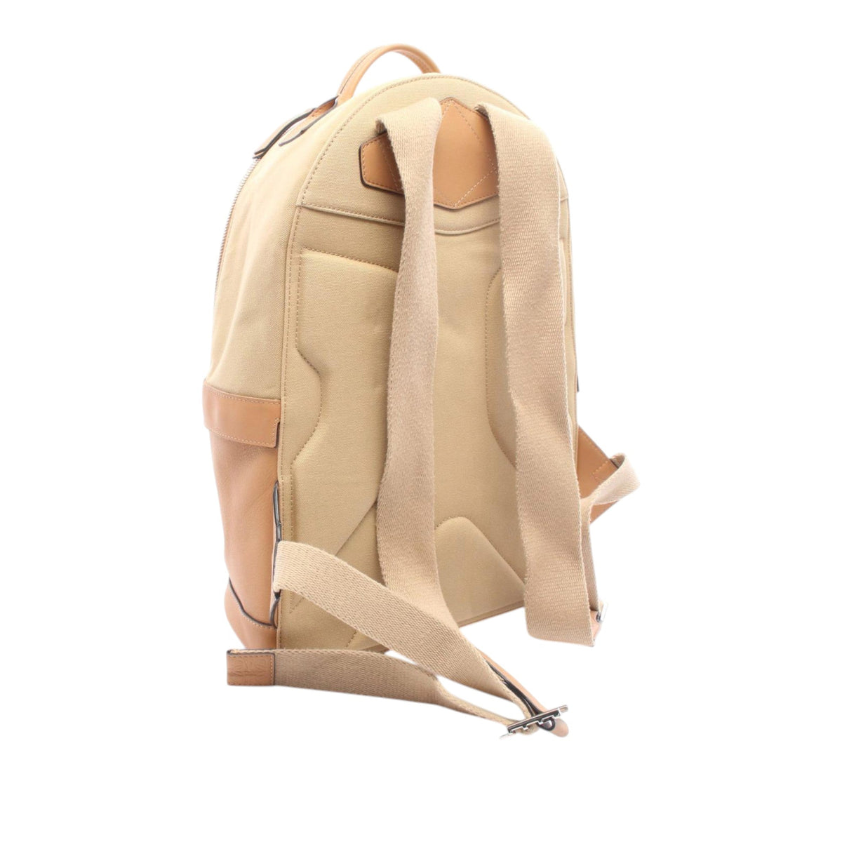 LOEWE Canvas and Leather Backpack — Beige