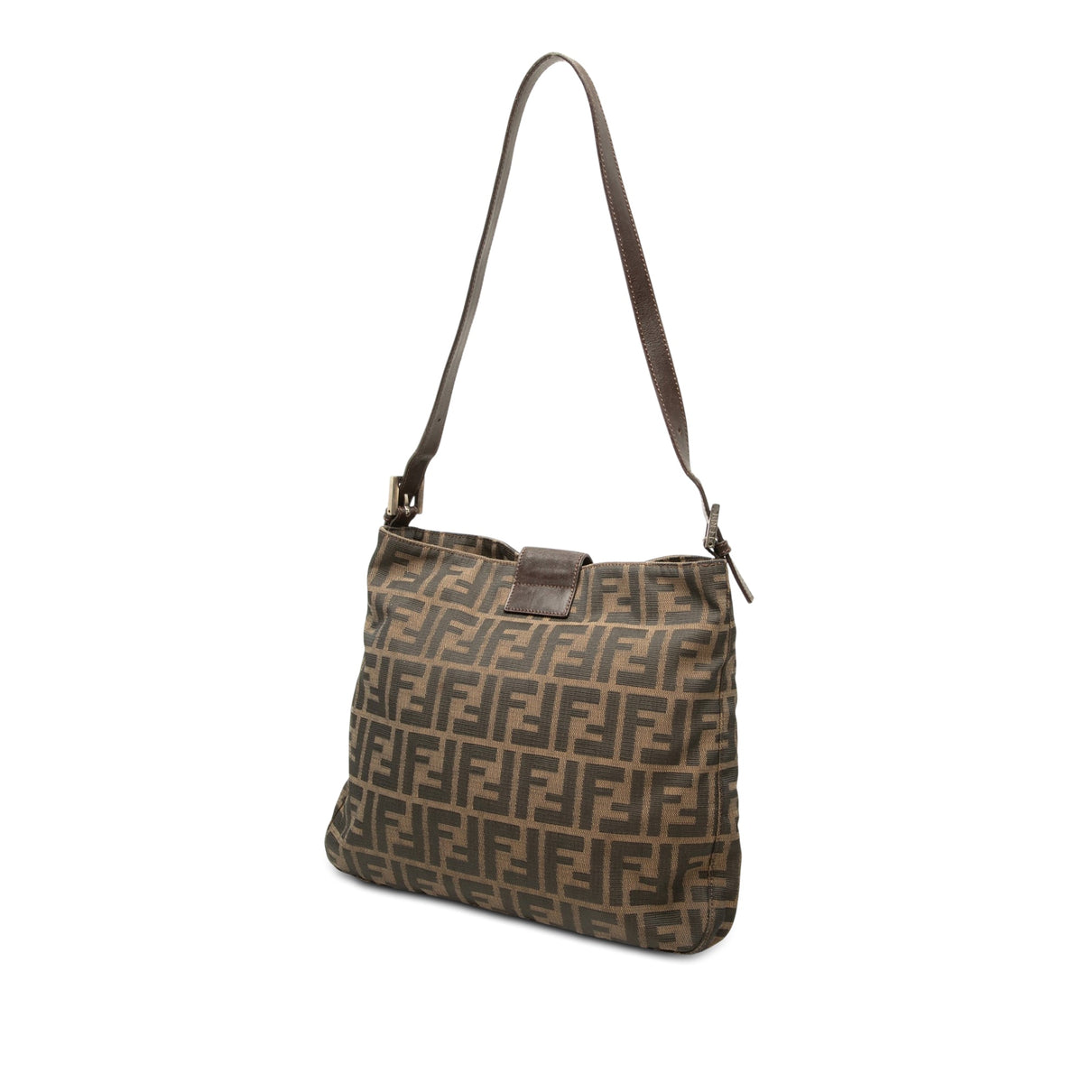 Fendi Zucca Canvas Shoulder Bag — Brown