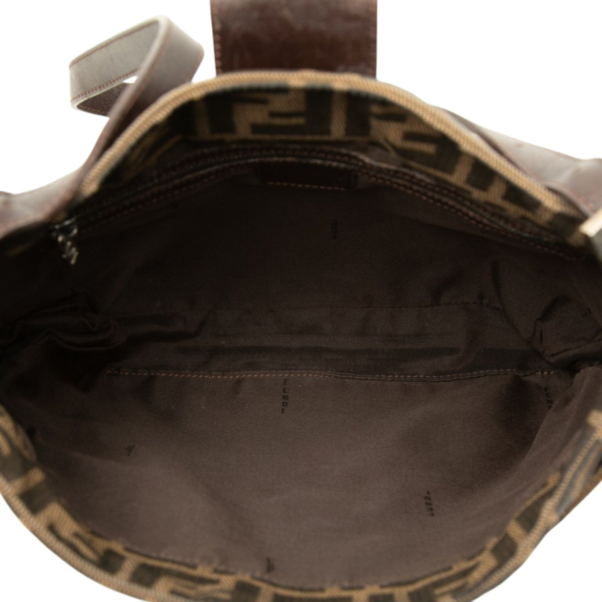 Fendi Zucca Canvas Shoulder Bag — Brown