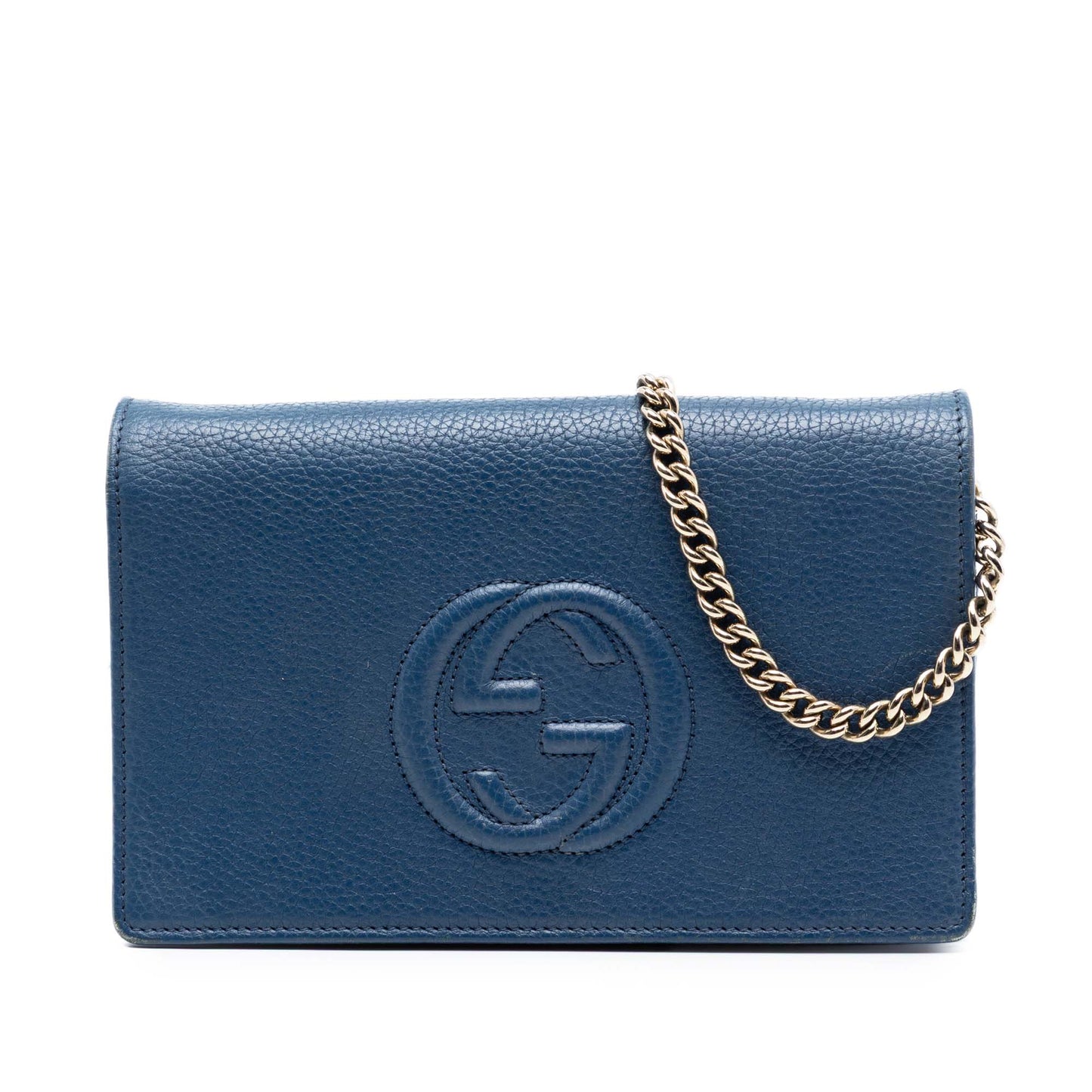 Pebbled Calfskin Soho Wallet On Chain