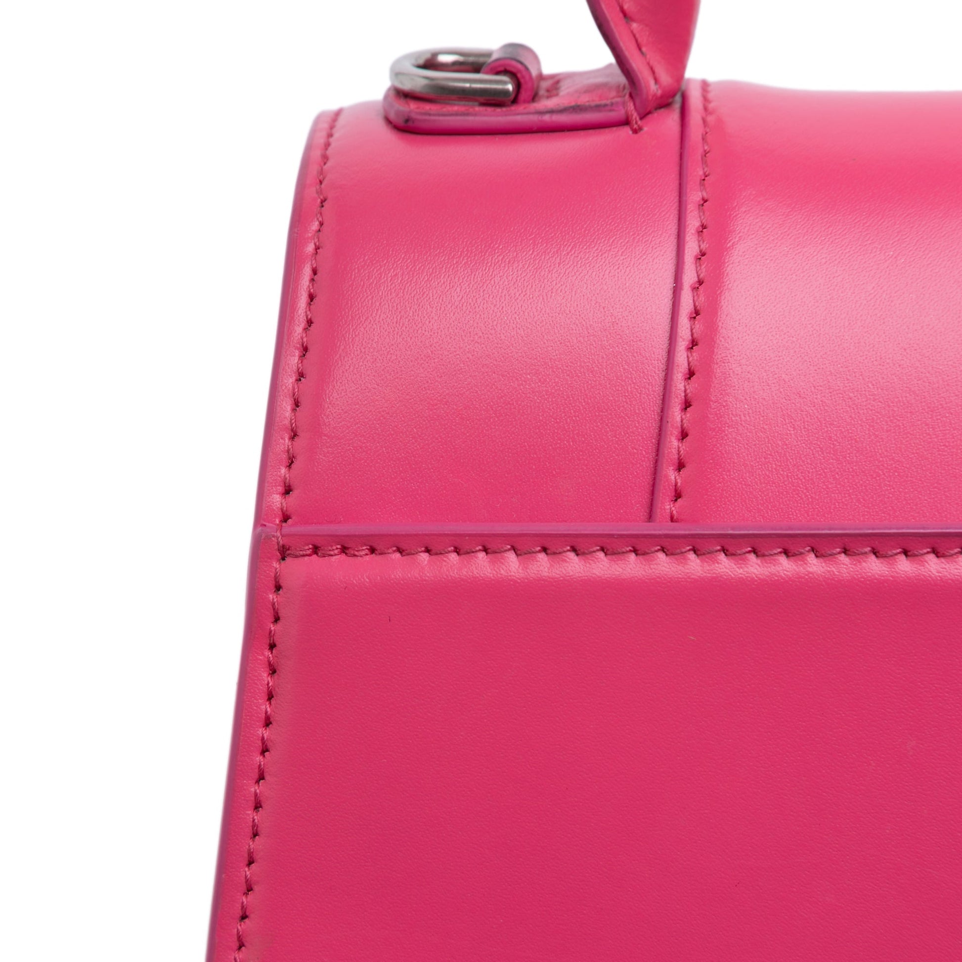 Balenciaga Small Shiny Box Calfskin Hourglass Satchel