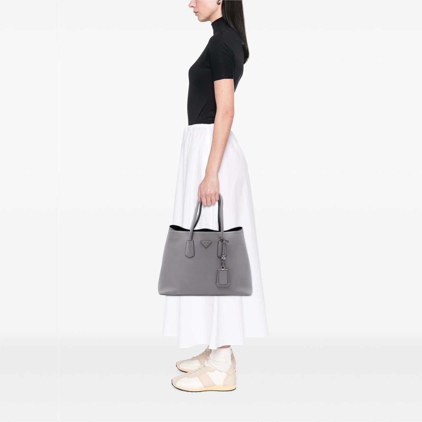Prada Large City Calf Double Satchel