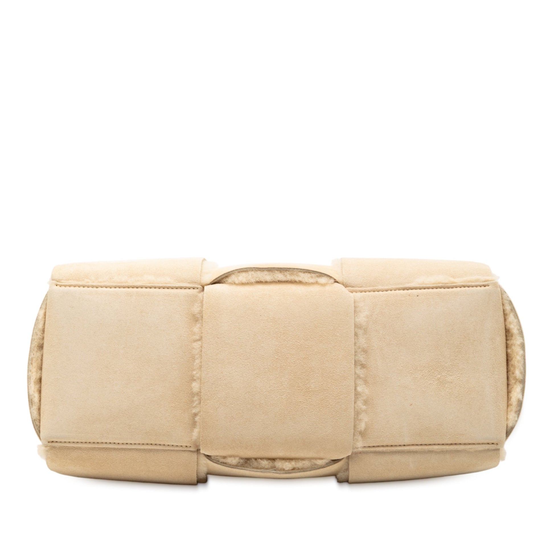 Bottega Veneta Small Suede and Shearling Maxi Intrecciato Arco Tote