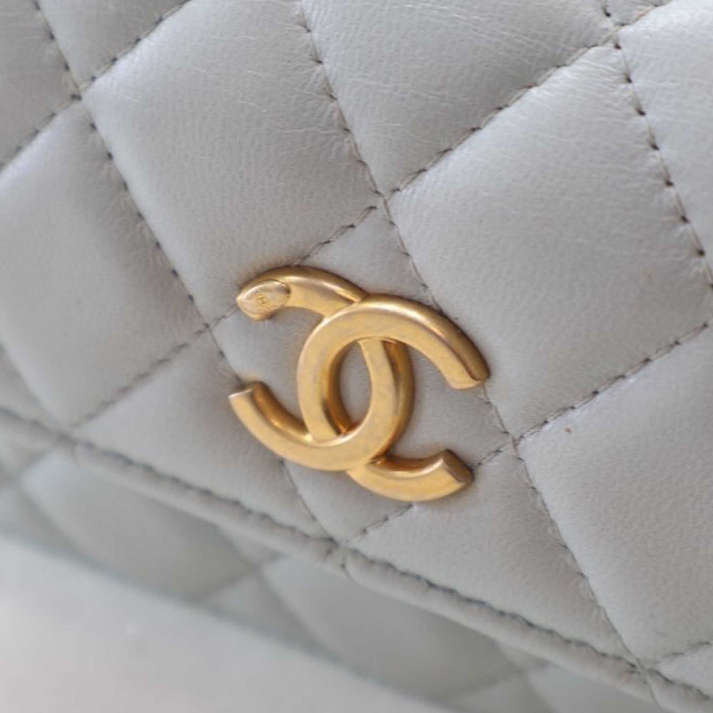 Chanel Mini CC Lambskin Camellia Crush Clutch With Chain