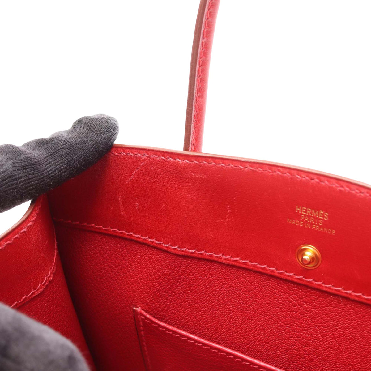 Hermès Box Calf White Bus TPM
