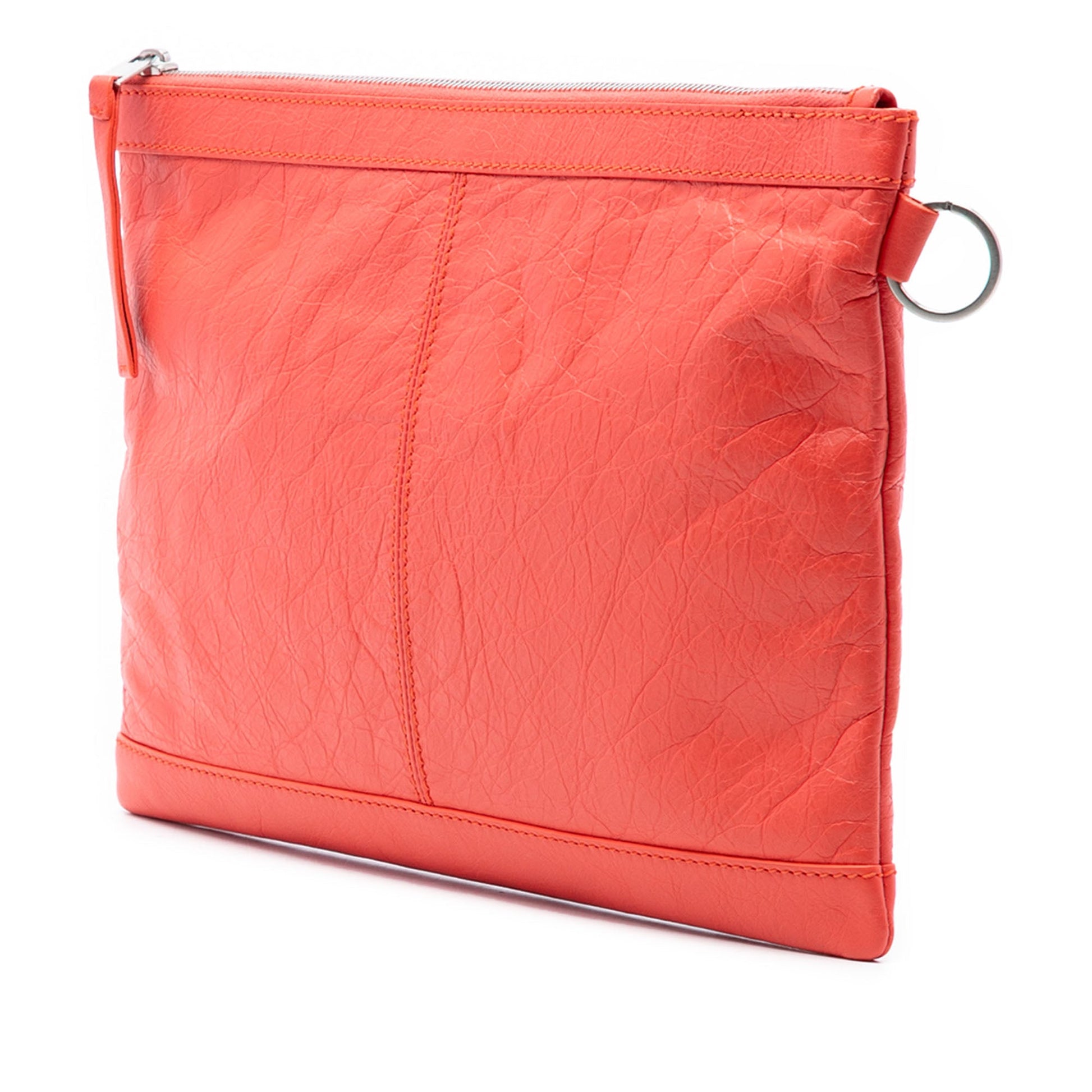 Balenciaga Lambskin Motocross Classic Clip M Clutch