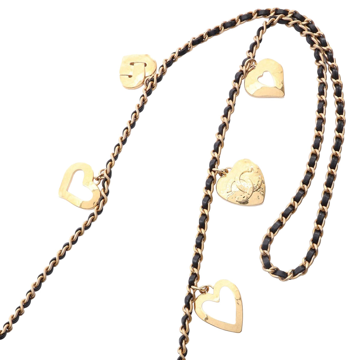 Chanel Mini Rectangular Quilted Lambskin Heart Charms Flap — Black
